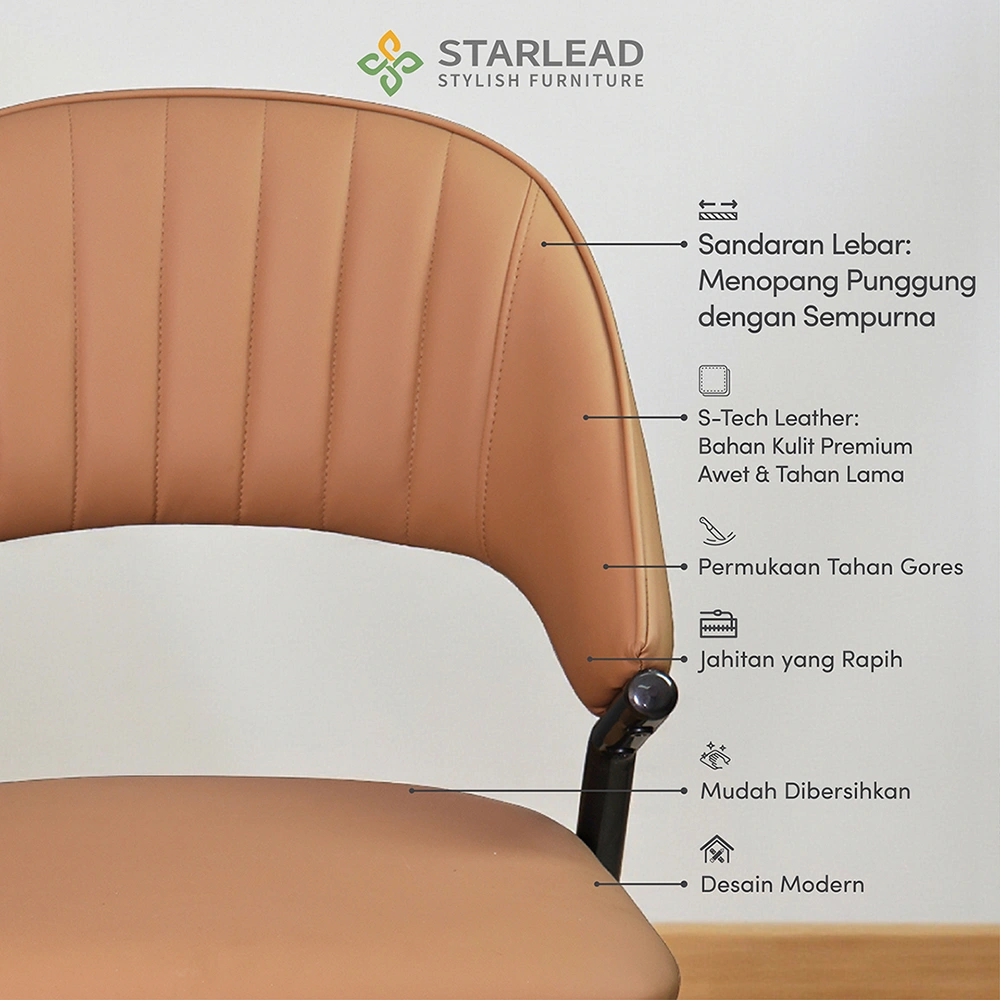 STARLEAD Kursi Makan - Perch Leather