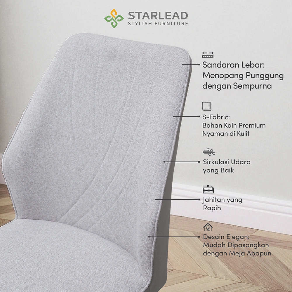 STARLEAD Kursi Makan - Arcadia Linen