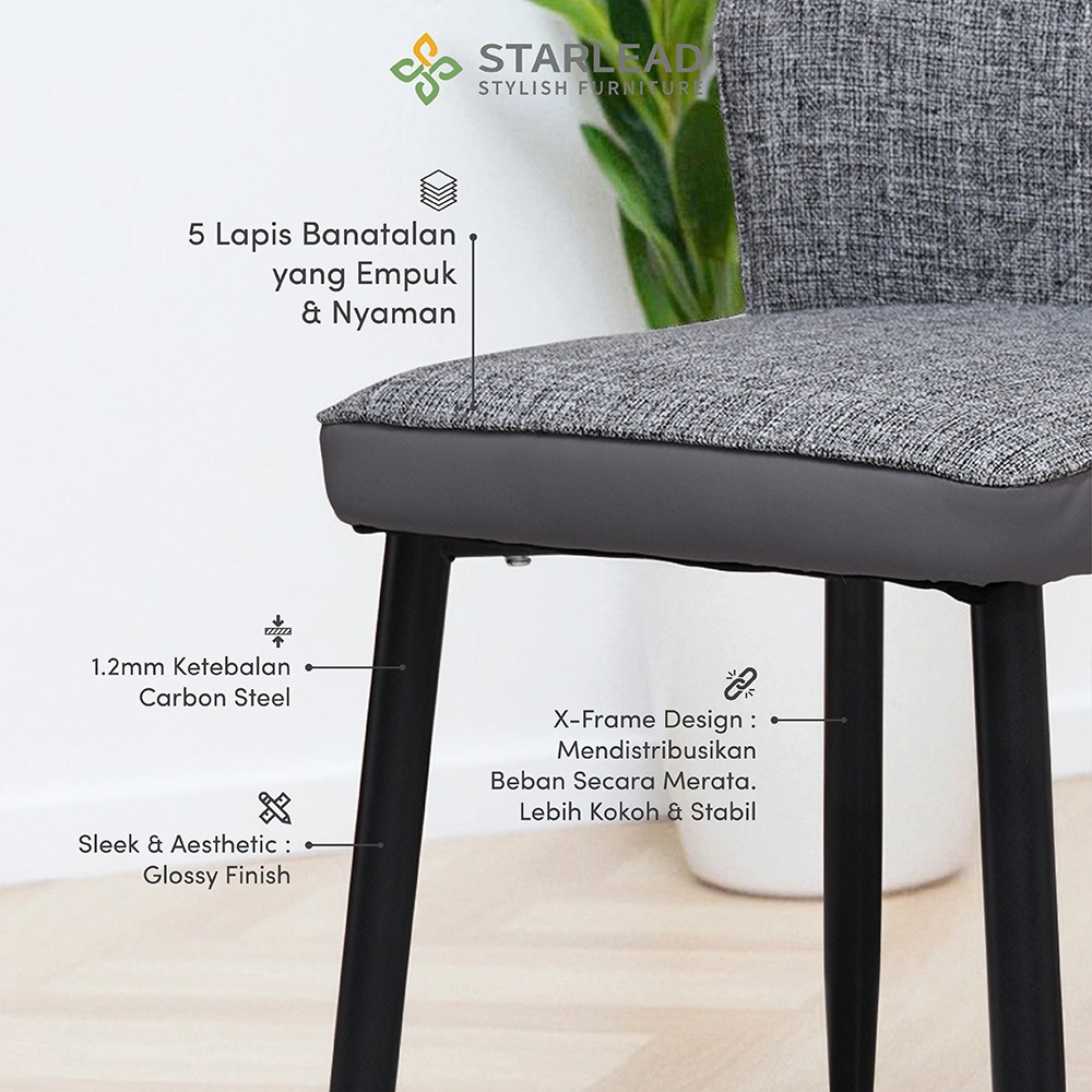 STARLEAD Kursi Makan - Arcadia Linen