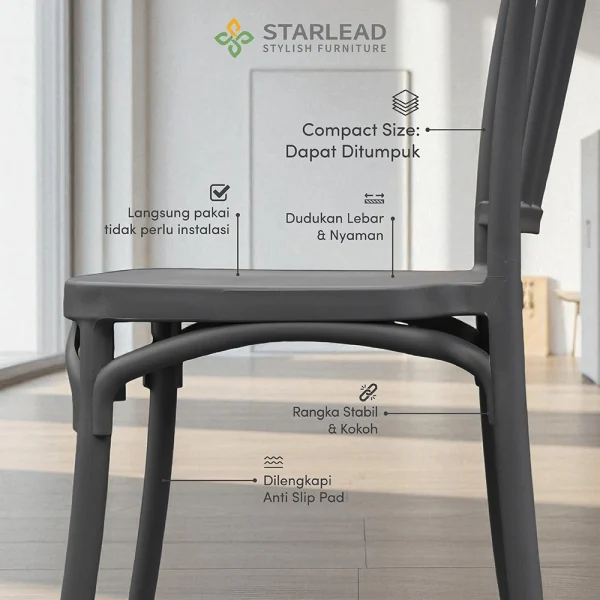 STARLEAD Kursi Plastik - Elara Series - Image 3