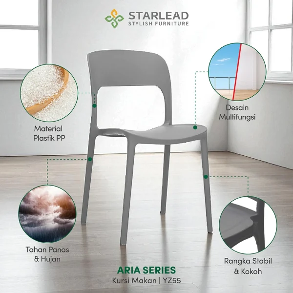 STARLEAD Kursi Plastik - Aria Series - Image 2