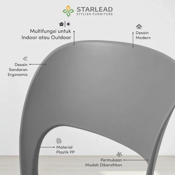 STARLEAD Kursi Plastik - Aria Series - Image 3