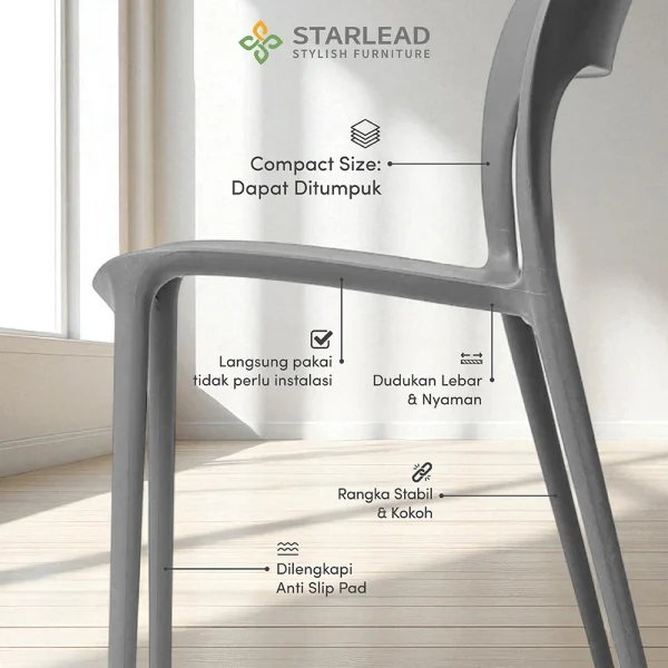 STARLEAD Kursi Plastik - Aria Series - Image 4