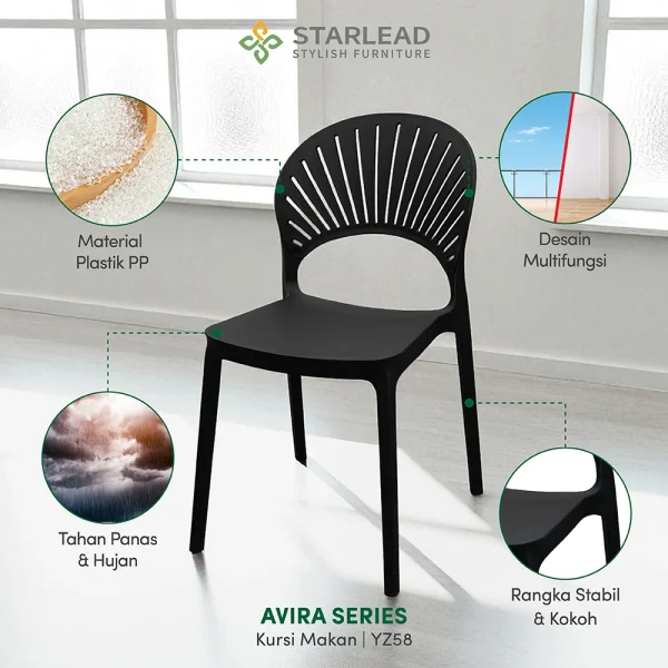 STARLEAD Kursi Plastik - Avira Series - Image 2