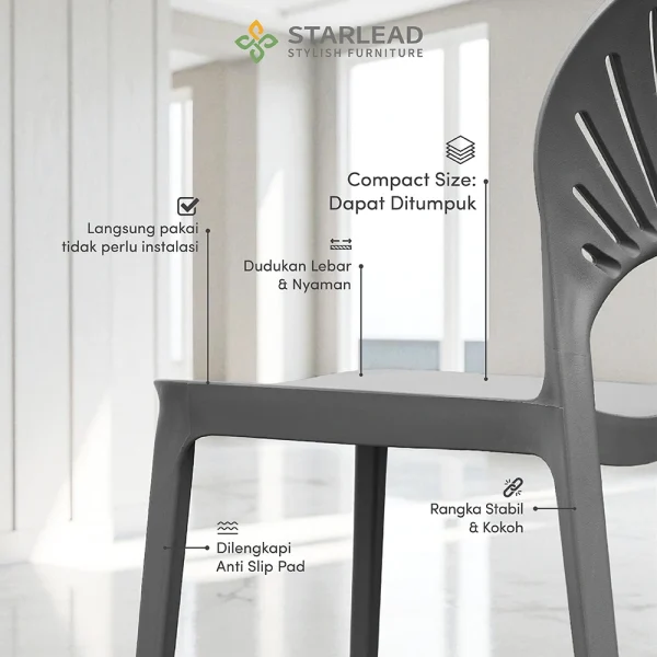 STARLEAD Kursi Plastik - Avira Series - Image 4
