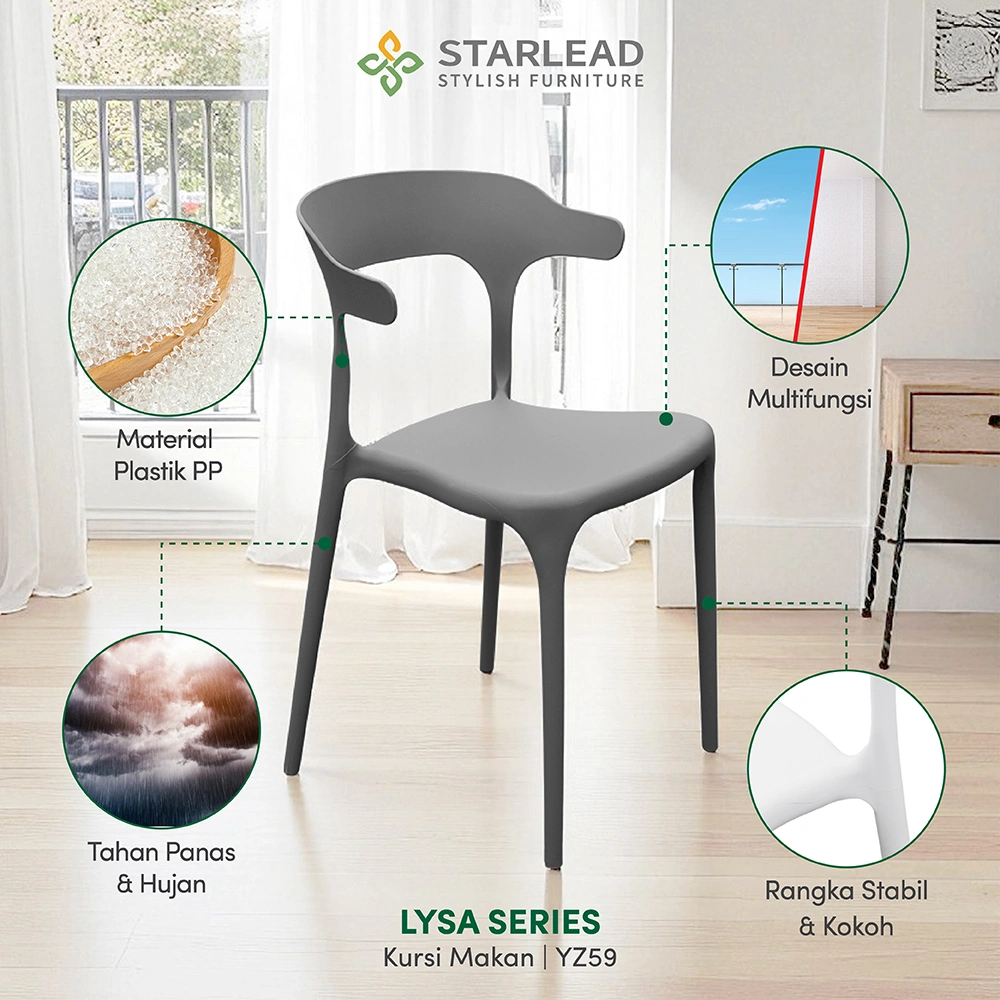 STARLEAD Kursi Plastik - Lysa Series