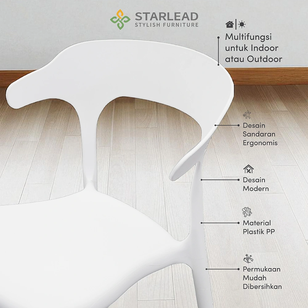 STARLEAD Kursi Plastik - Lysa Series